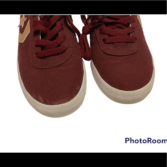 Rare Women’s Converse Star Player Maroon and Gold Canvas Sneakers Sz 7 - Picture 4 of 7